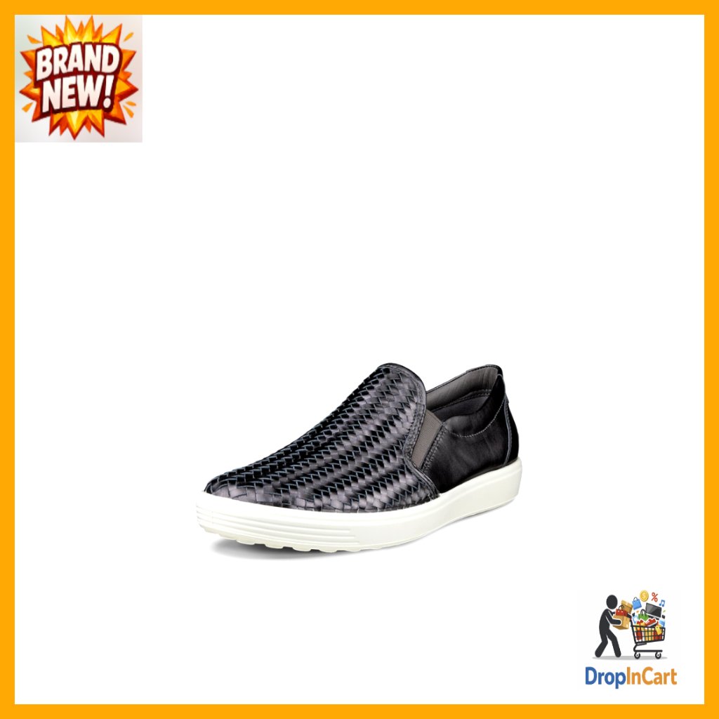 Woven Leather Slip On Loafers Classic Minimal Comfort Lightweight Casual Shoes
